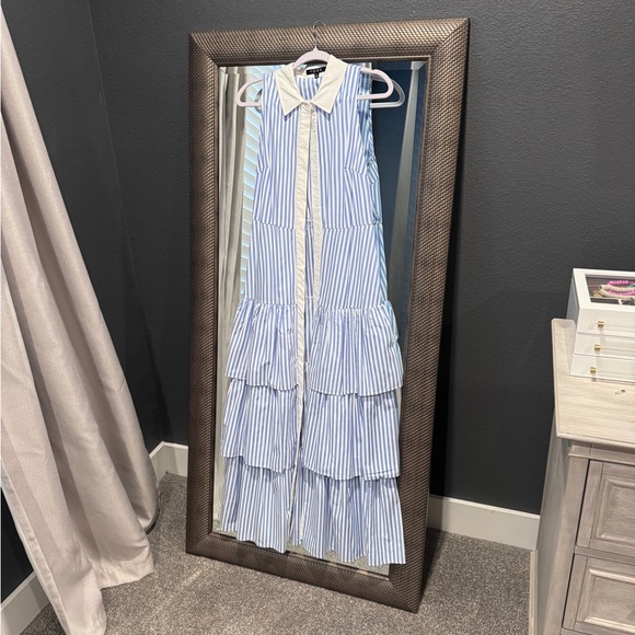 Striped Oxford Maxi Dress - Picture 2 of 7